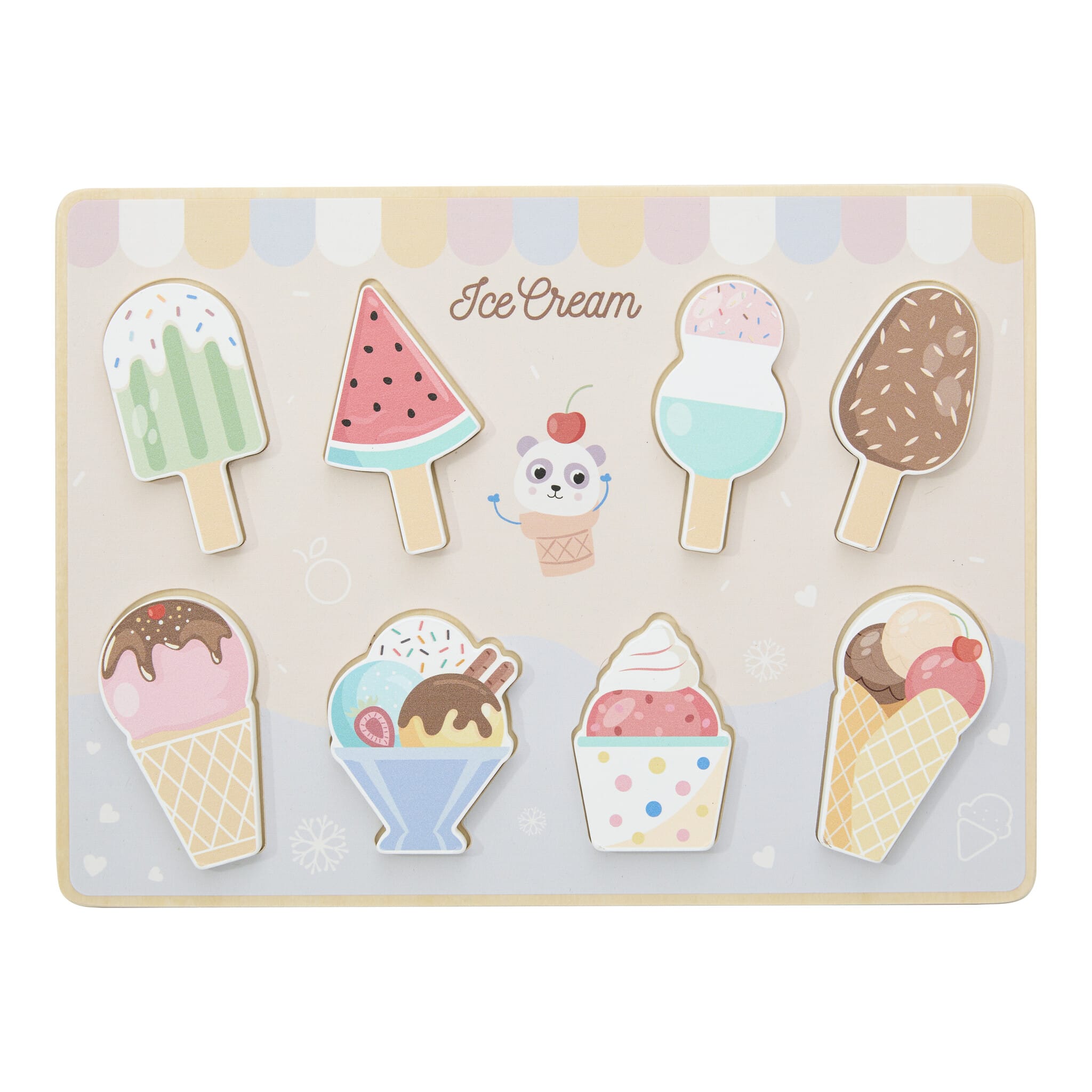 Tooky Toy Wooden Ice Cream Puzzle