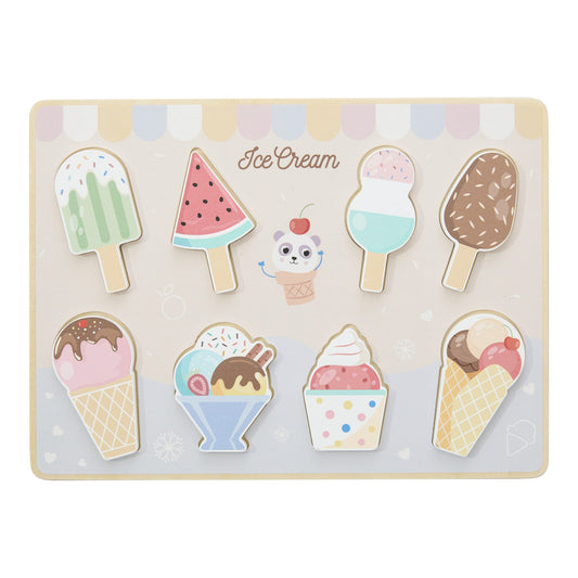 Tooky Toy Wooden Ice Cream Puzzle