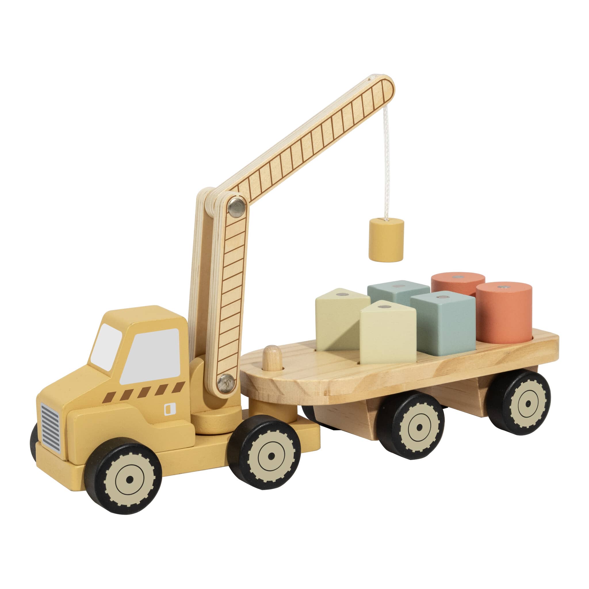 Tooky Toy Wooden Loading Truck with Magnetic Crane