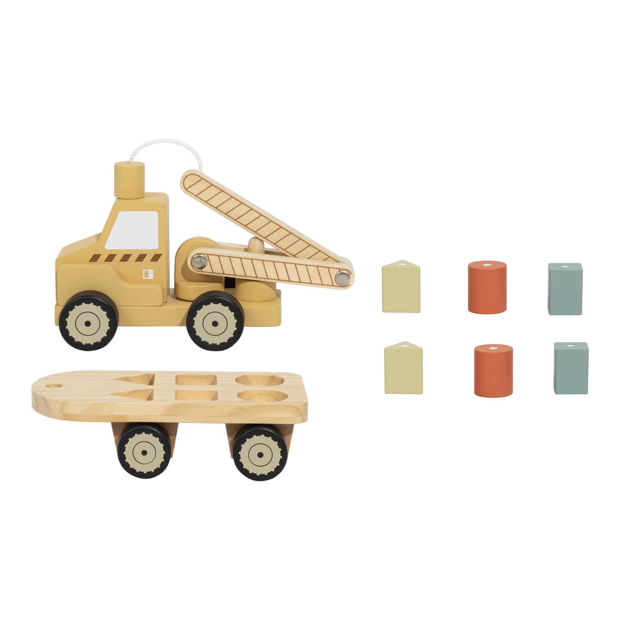 Tooky Toy Wooden Loading Truck with Magnetic Crane