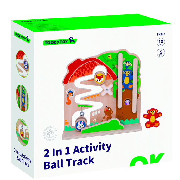 Tooky Toy 2 in 1 Activity Ball Track 6973633373704