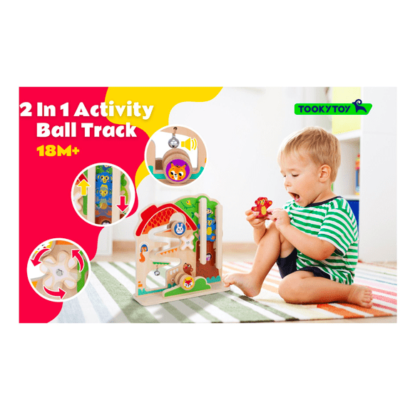 Tooky Toy 2 in 1 Activity Ball Track 6973633373704