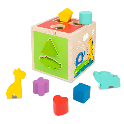 Tooky Toy's Wooden Animal Shape Sorter 6972633372776
