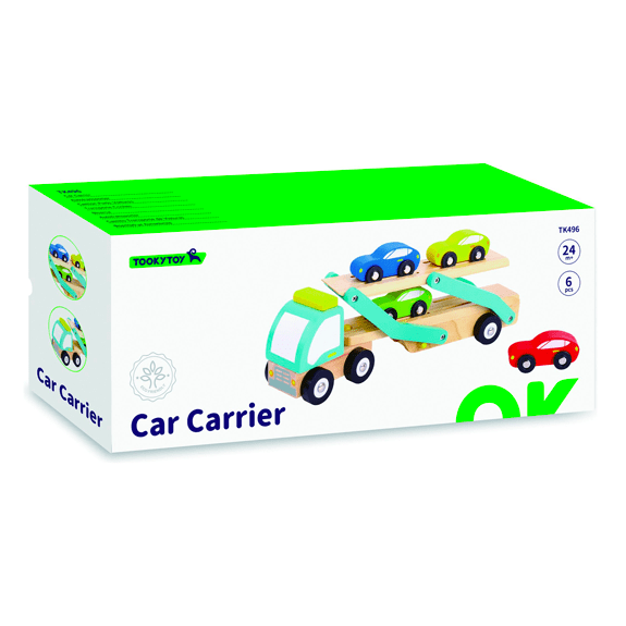 Tooky Toy's Wooden Car Carrier 6972633374602