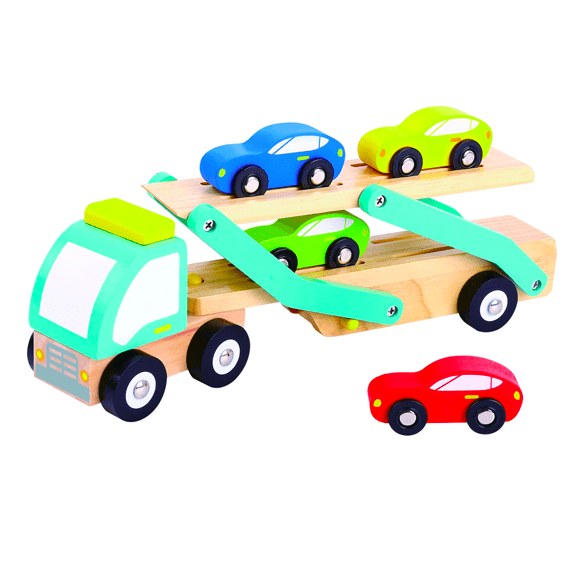 Tooky Toy's Wooden Car Carrier 6972633374602