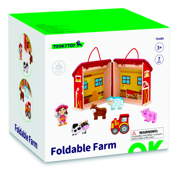 Tooky Toy's Wooden Foldable Farm 6972633374534