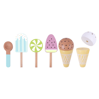 Tooky Toy's Wooden Ice Cream Set 6972633374824