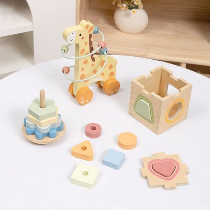 Tooky Toy - Wooden 3 in 1 Box - Giraffe 6976831553616