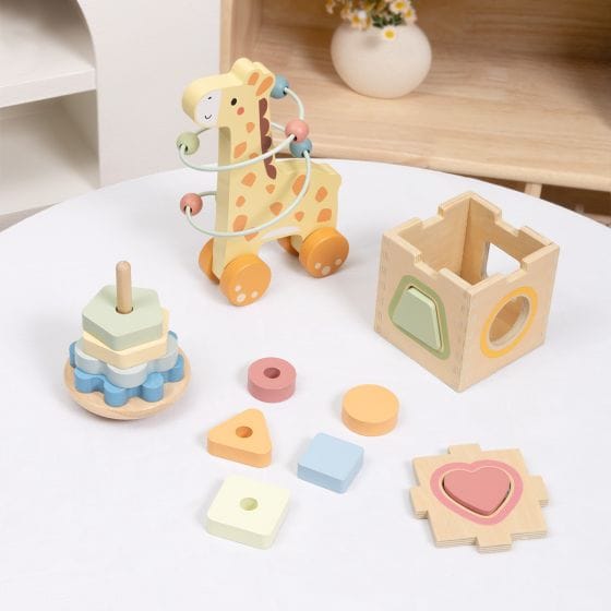 Tooky Toy - Wooden 3 in 1 Box - Giraffe 6976831553616