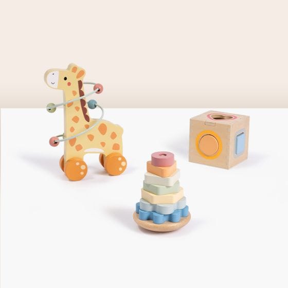 Tooky Toy - Wooden 3 in 1 Box - Giraffe 6976831553616