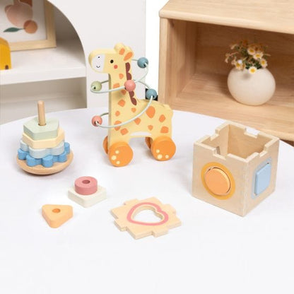 Tooky Toy - Wooden 3 in 1 Box - Giraffe 6976831553616