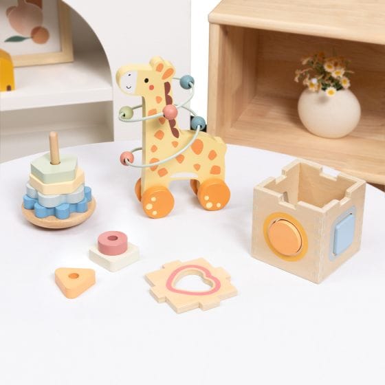 Tooky Toy - Wooden 3 in 1 Box - Giraffe 6976831553616