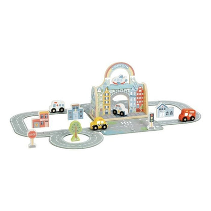 Tooky Toy - Wooden and Felt City Play Set 6976831554866