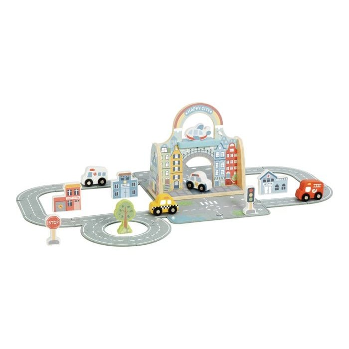 Tooky Toy - Wooden and Felt City Play Set 6976831554866