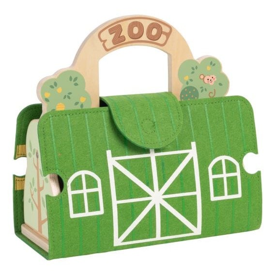 Tooky Toy - Wooden and Felt Zoo Play Set 6976831554873
