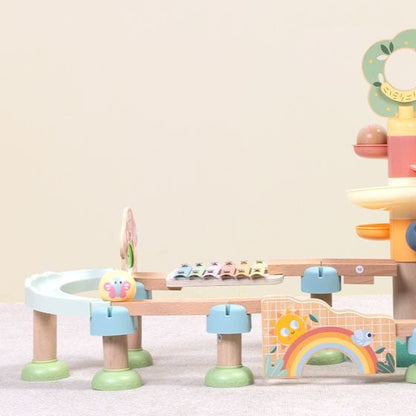 Tooky Toy - Wooden Ball Drop Track Set 6976831550196