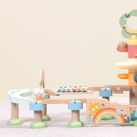Tooky Toy - Wooden Ball Drop Track Set 6976831550196