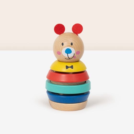 Tooky Toy - Wooden Bear Shape Tower 6972633371069