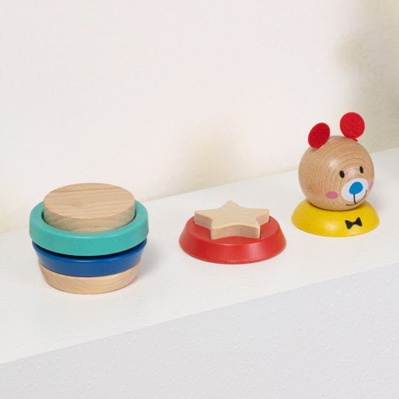 Tooky Toy - Wooden Bear Shape Tower 6972633371069