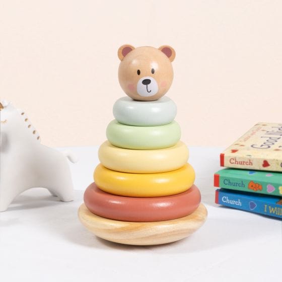 Tooky Toy - Wooden Bear Tower 6972633378372