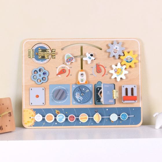 Tooky Toy - Wooden Busy Board - Space 6976831550936