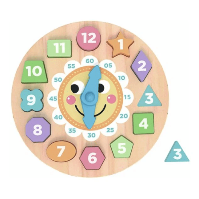 Tooky Toy - Wooden Clock Puzzle 6976831550202