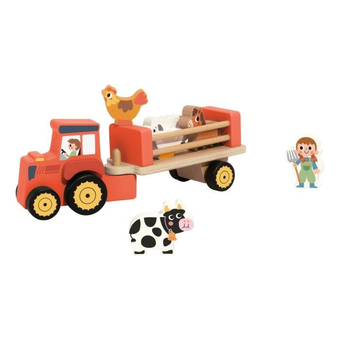 Tooky Toy - Wooden Farm Tractor 6976831555696
