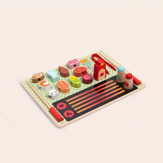 Tooky Toy - Wooden Grill Play Set 6972633378075