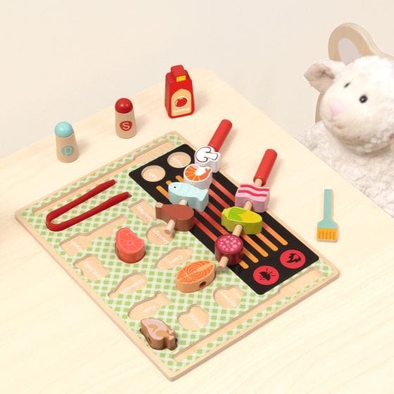 Tooky Toy - Wooden Grill Play Set 6972633378075