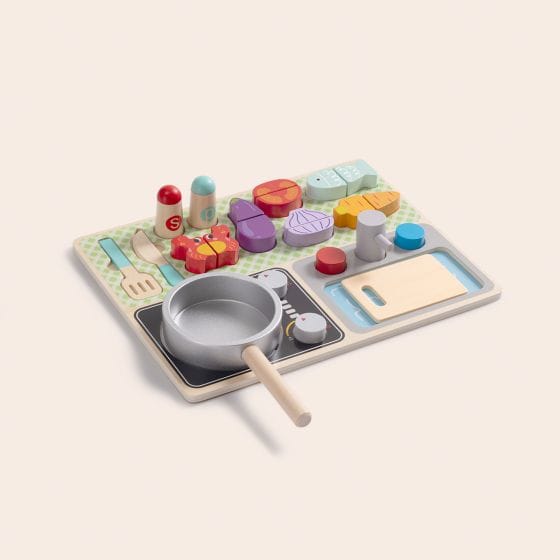 Tooky Toy - Wooden Kitchen Play Set 6972633378112