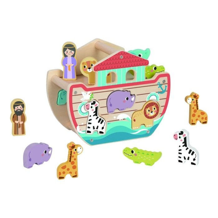 Tooky Toy - Wooden Noah's Ark 6976831551599