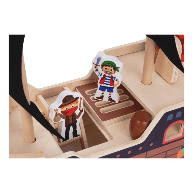 Tooky Toy - Wooden Pirate Ship 6972633377894