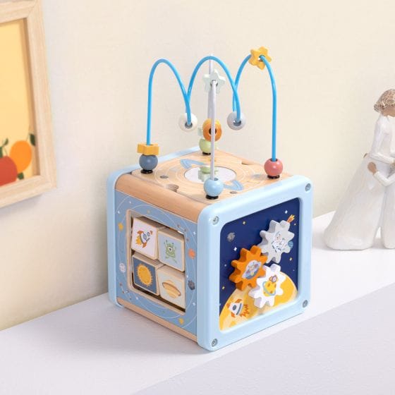 Tooky Toy - Wooden Play Cube - Space 6976831551209