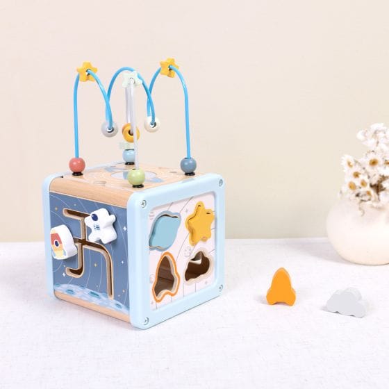 Tooky Toy - Wooden Play Cube - Space 6976831551209