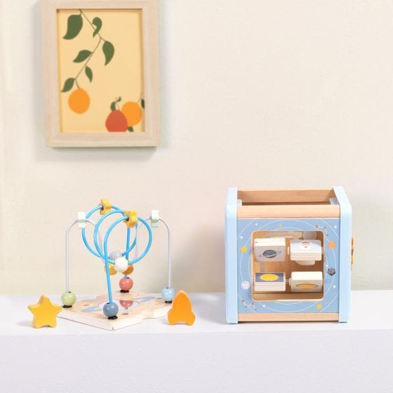 Tooky Toy - Wooden Play Cube - Space 6976831551209