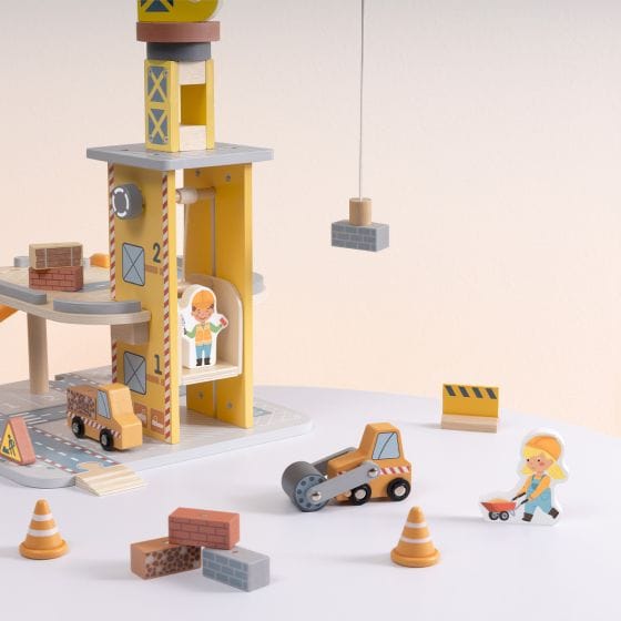 Tooky Toy - Wooden Port Crane Set 6976831554859