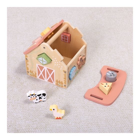 Tooky Toy - Wooden Shape Sorter Barn 6972633378204
