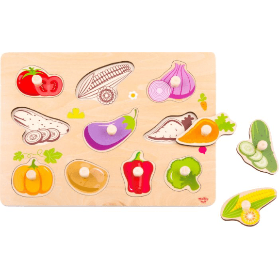 Tooky Toy's Wooden 11 Piece Vegetable Puzzle 6970090043154
