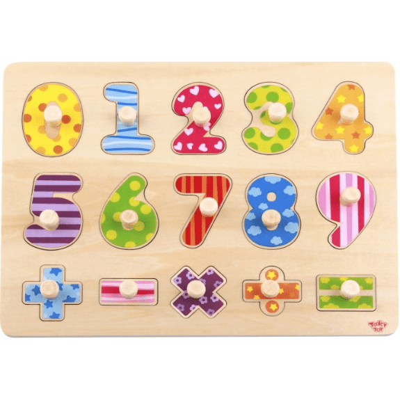 Tooky Toy's Wooden 16 Piece Number Puzzle 6970090043079