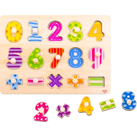 Tooky Toy's Wooden 16 Piece Number Puzzle 6970090043079