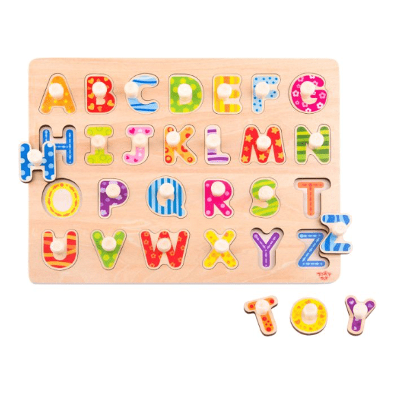 Tooky Toy's Wooden 27 Piece Alphabet Puzzle 6970090043093