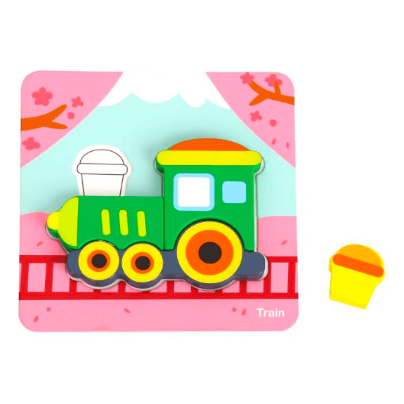 Tooky Toy's - Wooden 6 in 1 Mini Transportation Puzzle 6970090044380