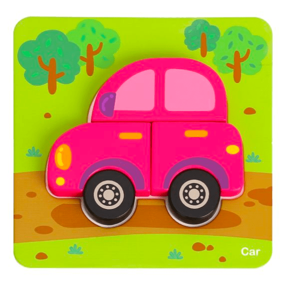 Tooky Toy's - Wooden 6 in 1 Mini Transportation Puzzle 6970090044380