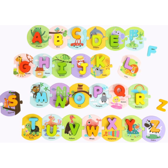 Tooky Toy's Wooden Alphabet Puzzle 6970090044663