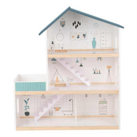 Tooky Toy's Wooden Doll House 6972633372264