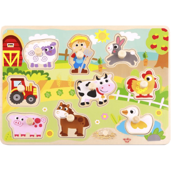 Tooky Toy's Wooden Farm Puzzle 6970090043215