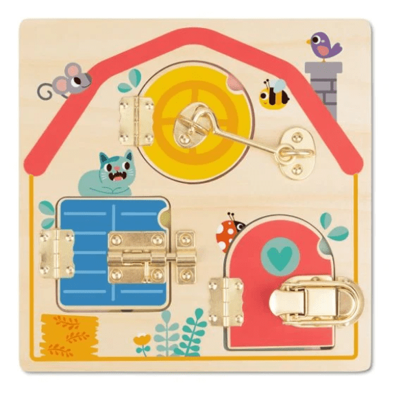 Tooky Toy's Wooden Latches Activity Board 6972633372530