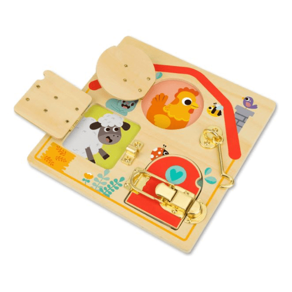 Tooky Toy's Wooden Latches Activity Board 6972633372530