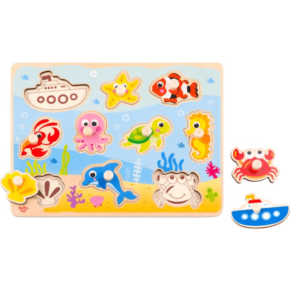 Tooky Toy's Wooden Marine 11 Piece Puzzle 6970090043178