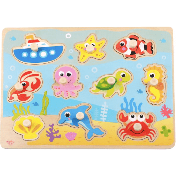Tooky Toy's Wooden Marine 11 Piece Puzzle 6970090043178